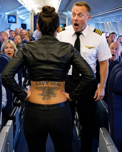 She Was Forced Out of First Class — Until the Pilot Saw Her SEAL Tattoo and Everything Changed